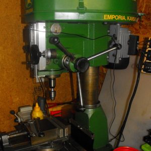 John Deere modified DRO vertical milling machine